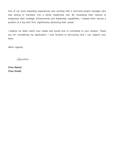 Free Resume Writer Cover Letter to Edit Online