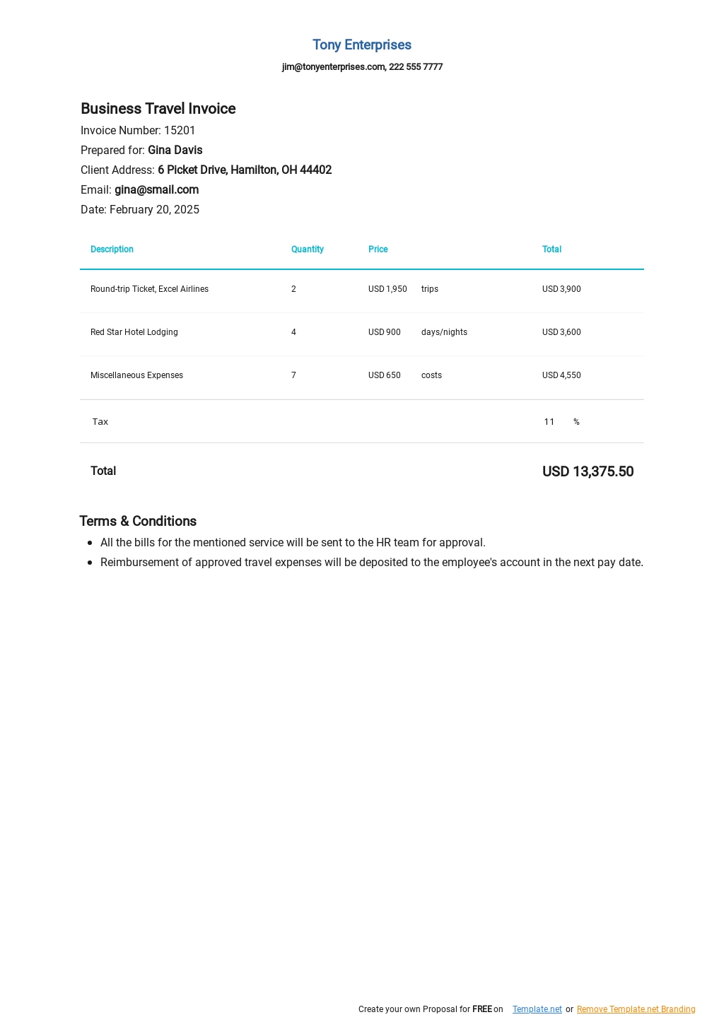 Business Travel Invoice Template.jpe