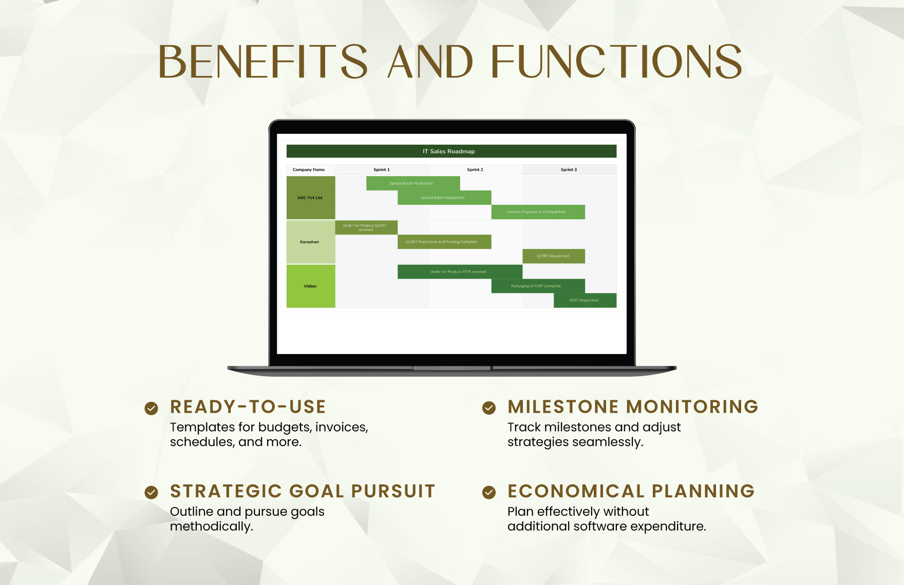 IT Sales Roadmap Template