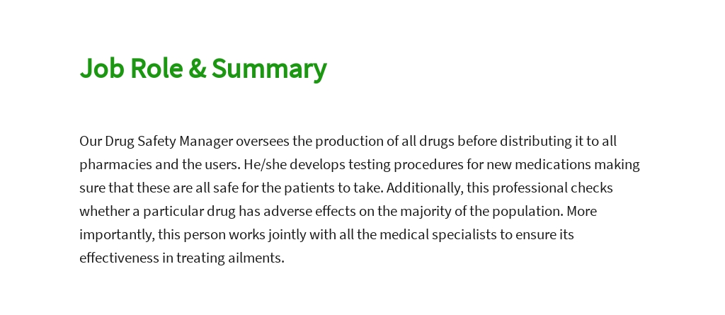Free Drug Safety Manager Job Description Template 2.jpe