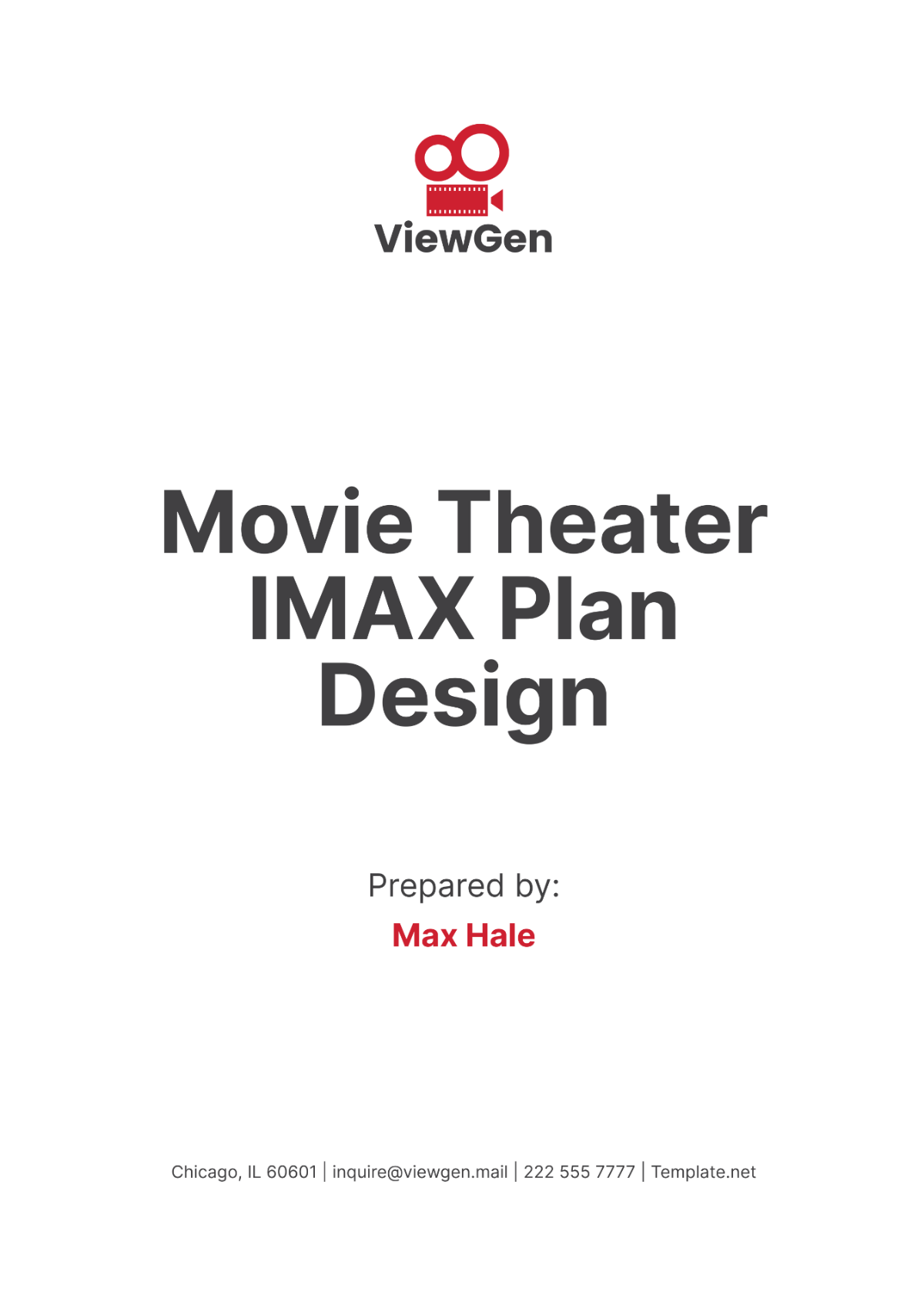 Movie Theater IMAX Plan Design Template - Edit Online & Download