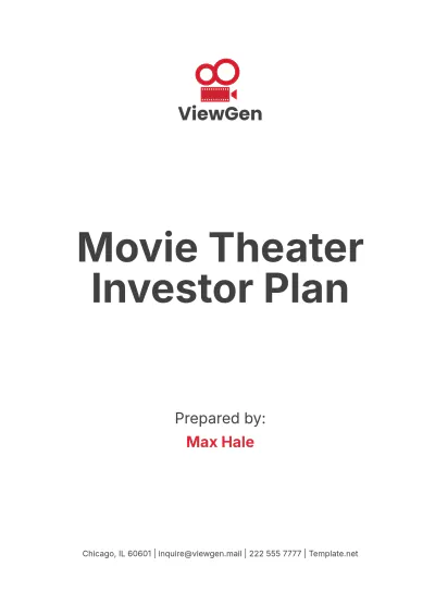 Free Movie Theater Investor Plan Template to Edit Online