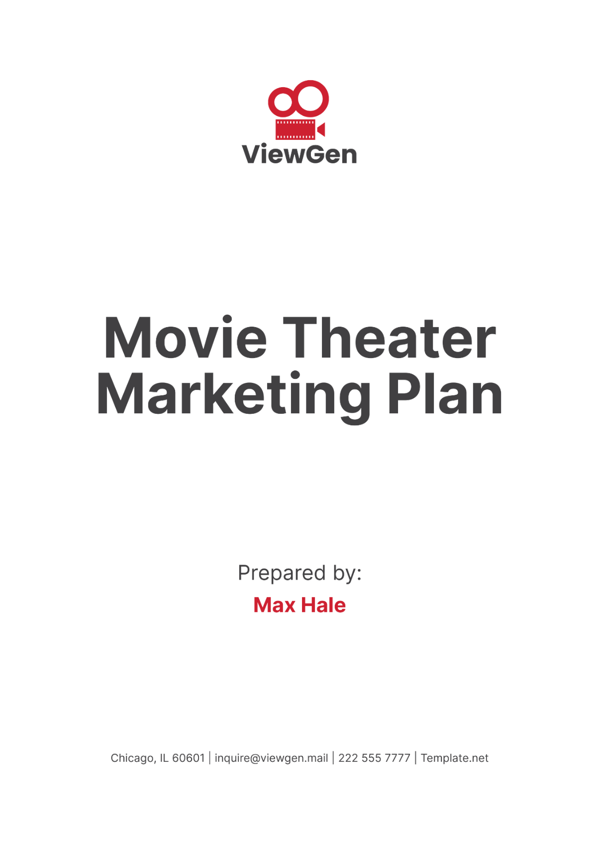 Movie Theater Marketing Plan Template - Edit Online & Download