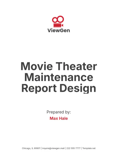Free Movie Theater Maintenance Report Design Template to Edit Online