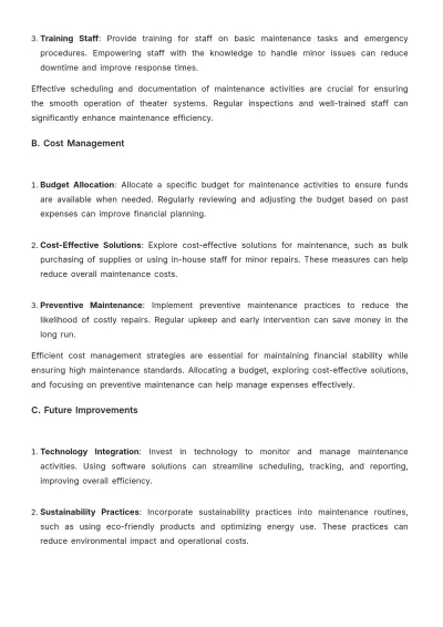 Free Movie Theater Maintenance Report Design Template to Edit Online