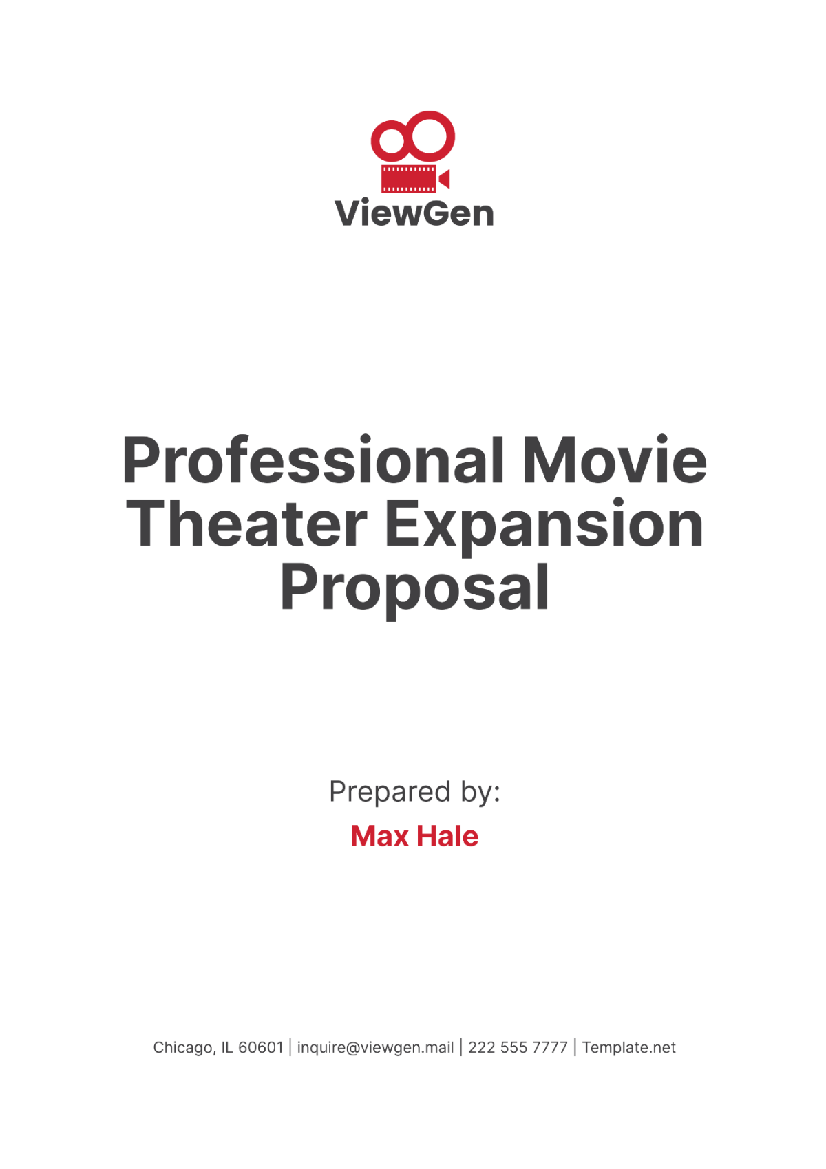 Professional Movie Theater Expansion Proposal Template - Edit Online & Download