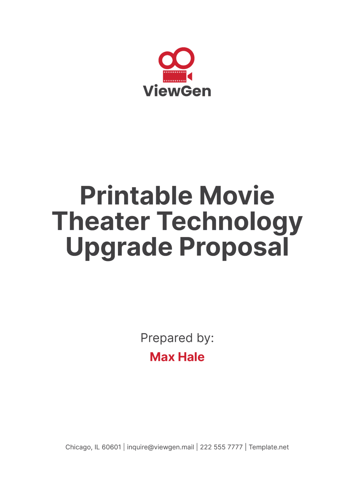 Printable Movie Theater Technology Upgrade Proposal Template - Edit Online & Download