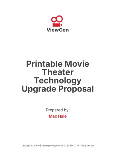 Free Printable Movie Theater Technology Upgrade Proposal Template to Edit Online