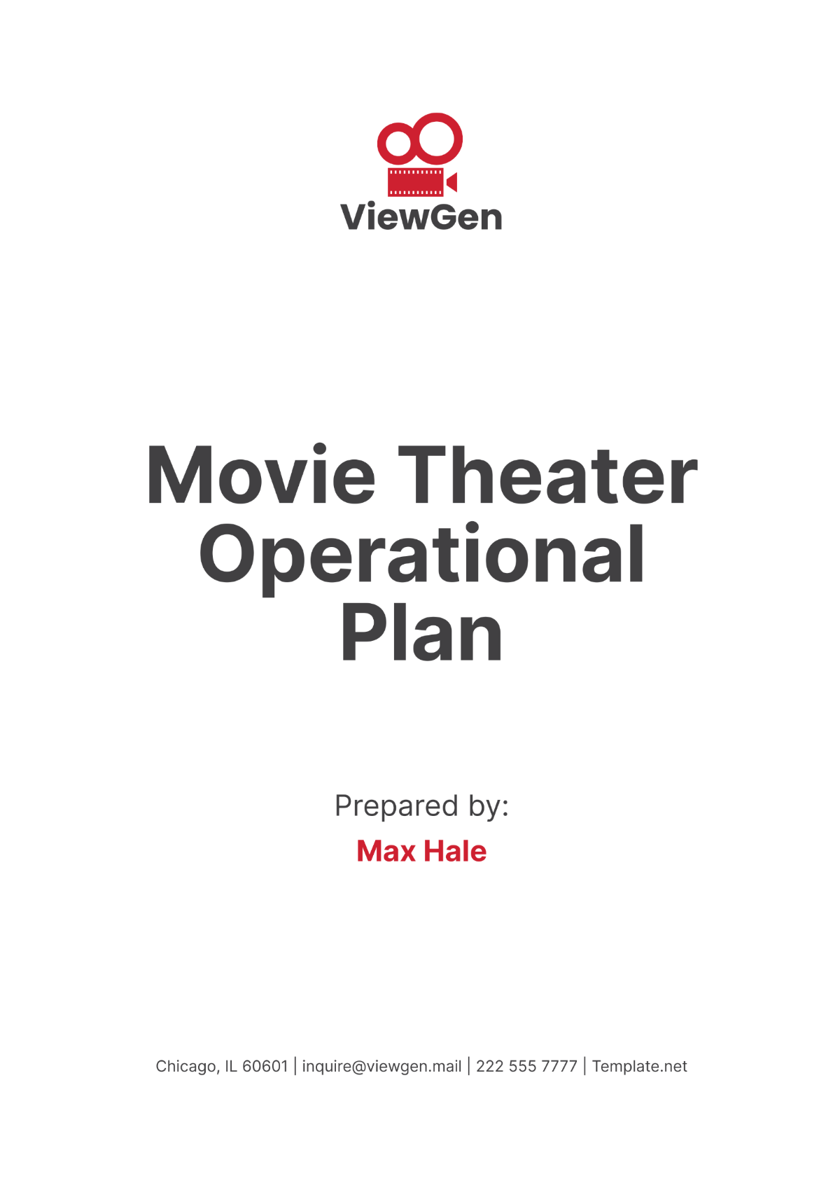 Movie Theater Operational Plan Template - Edit Online & Download