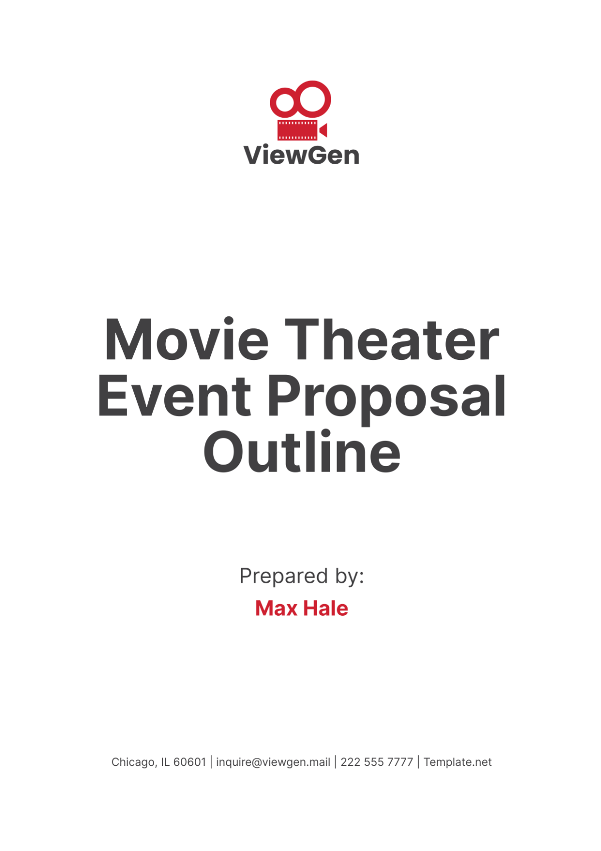 Movie Theater Event Proposal Outline Template - Edit Online & Download