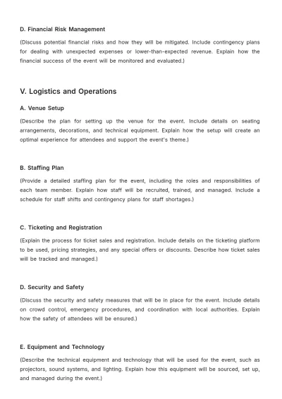 Free Movie Theater Event Proposal Outline Template to Edit Online