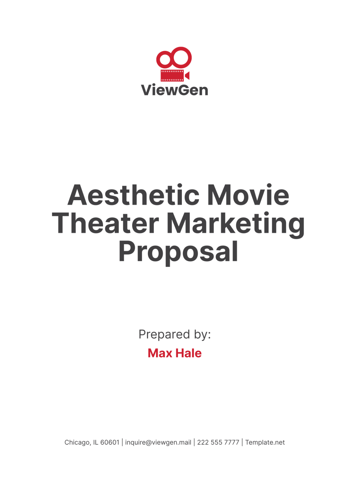 Aesthetic Movie Theater Marketing Proposal Template - Edit Online & Download