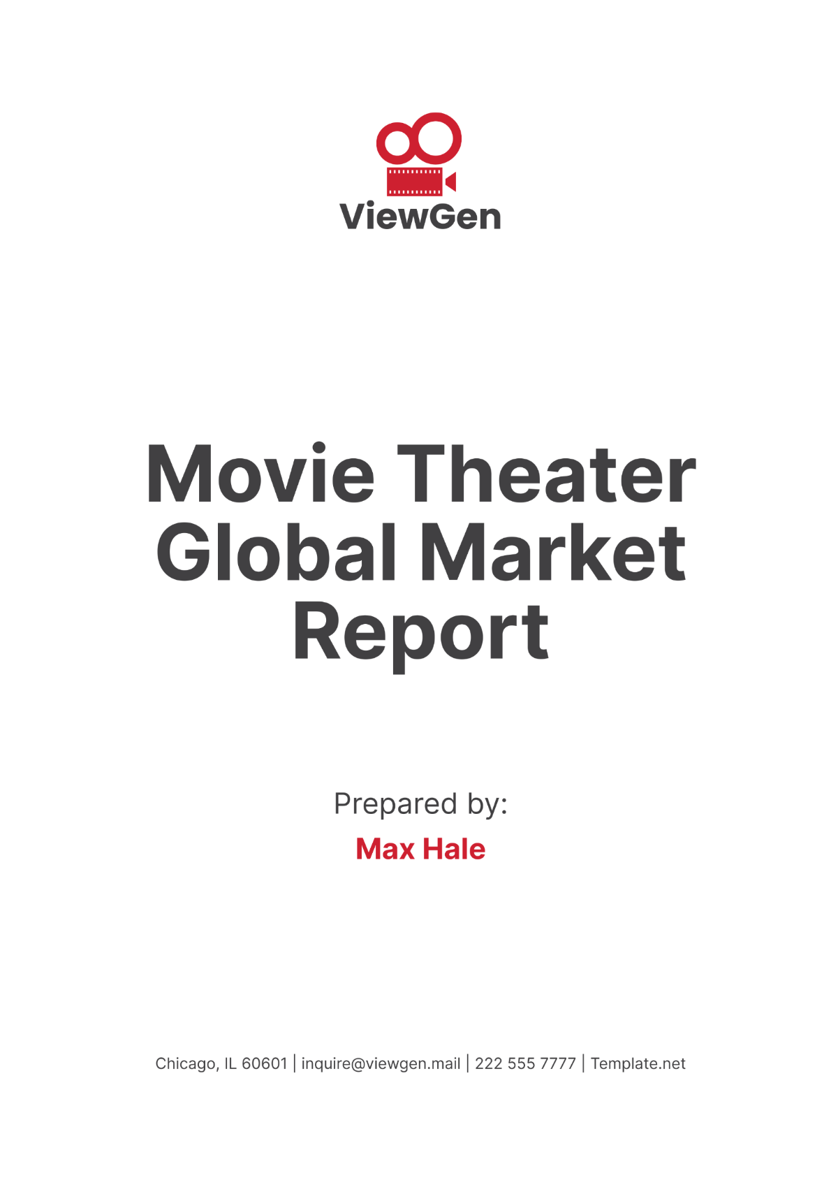 Movie Theater Global Market Report Template - Edit Online & Download