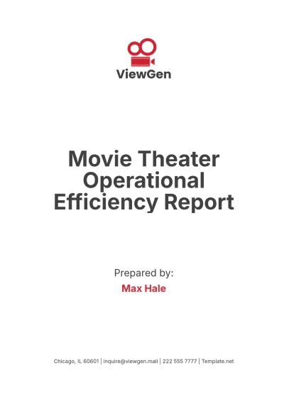 Free Movie Theater Operational Efficiency Report Template to Edit Online