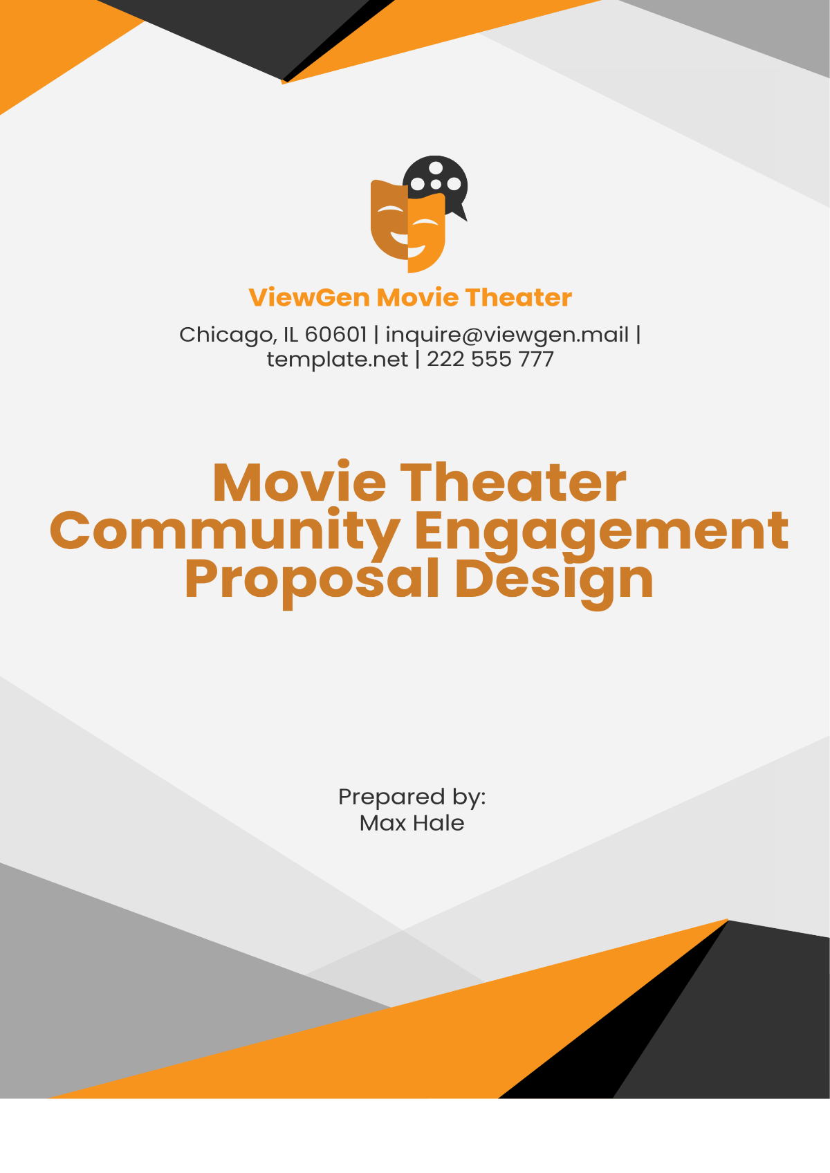 Movie Theater Community Engagement Proposal Design Template - Edit Online & Download