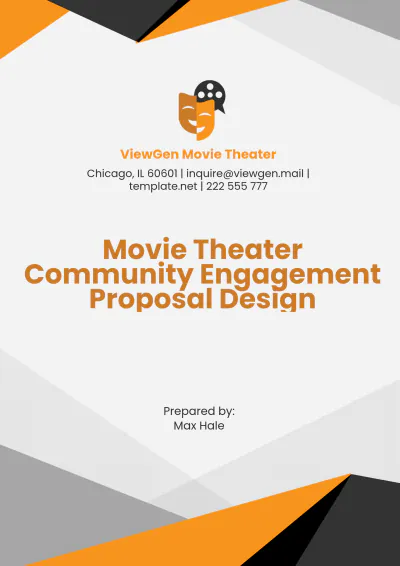 Free Movie Theater Community Engagement Proposal Design Template to Edit Online