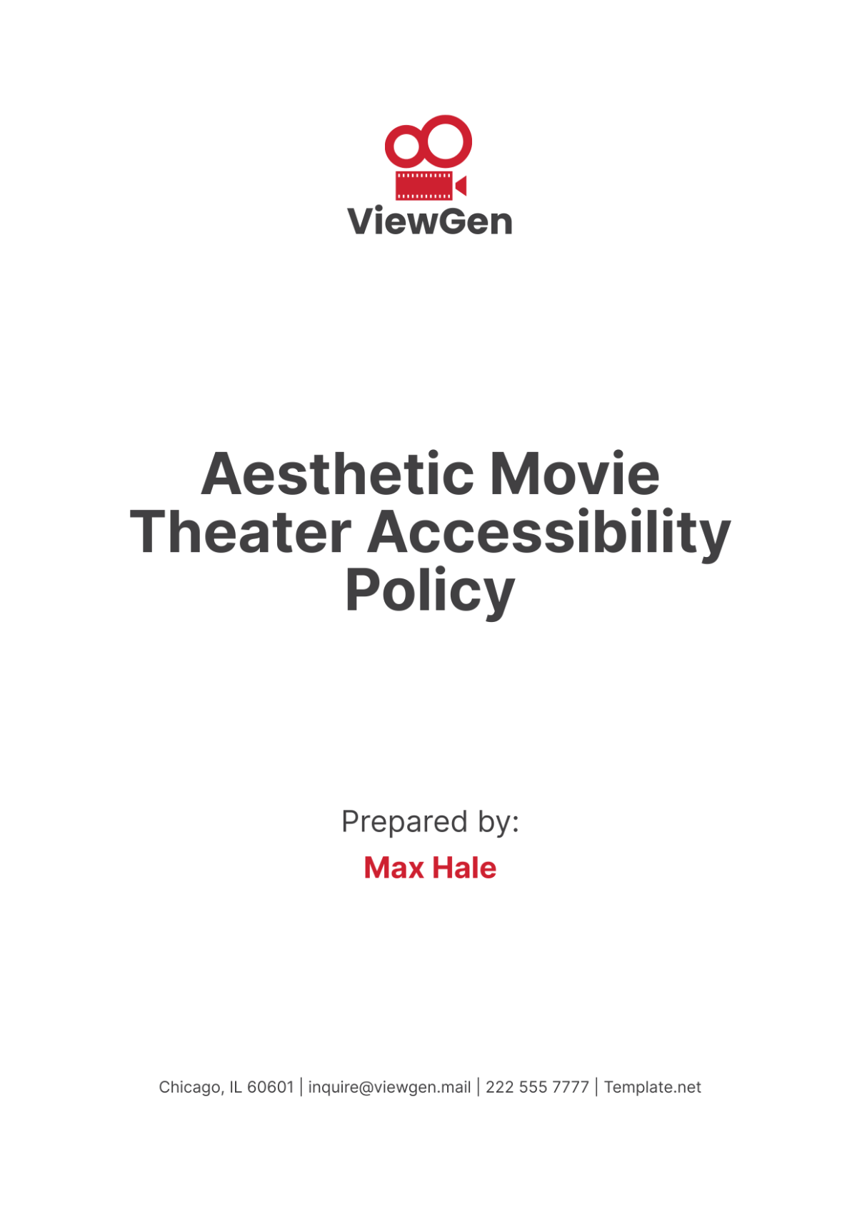 Aesthetic Movie Theater Accessibility Policy Template - Edit Online & Download