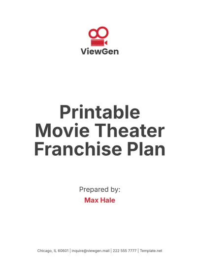 Free Printable Movie Theater Franchise Plan Template to Edit Online