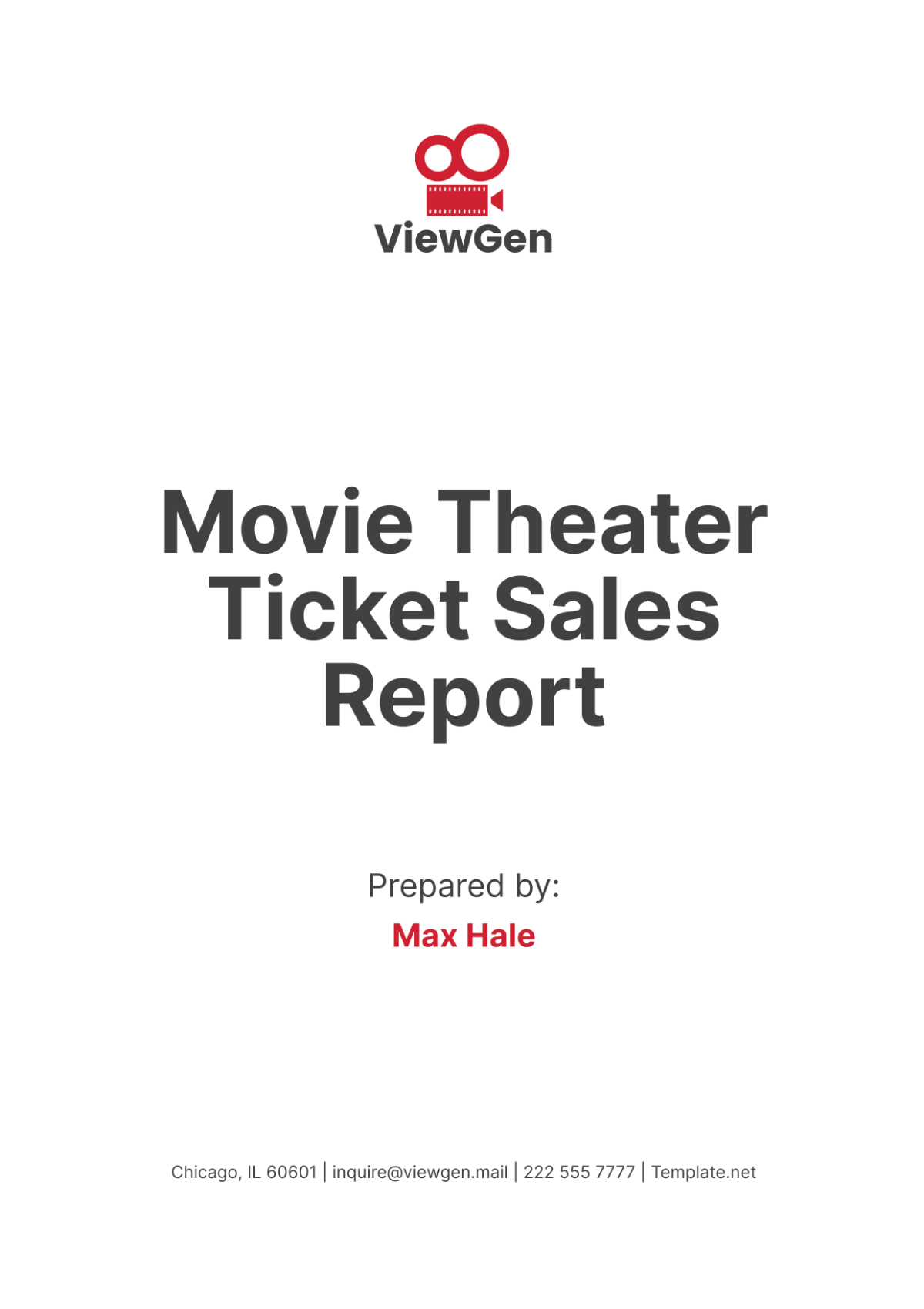 Movie Theater Ticket Sales Report Template - Edit Online & Download