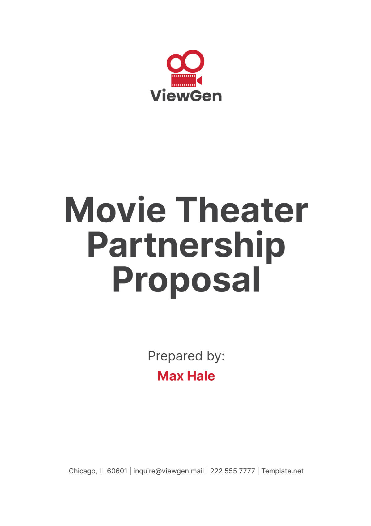 Movie Theater Partnership Proposal Template - Edit Online & Download