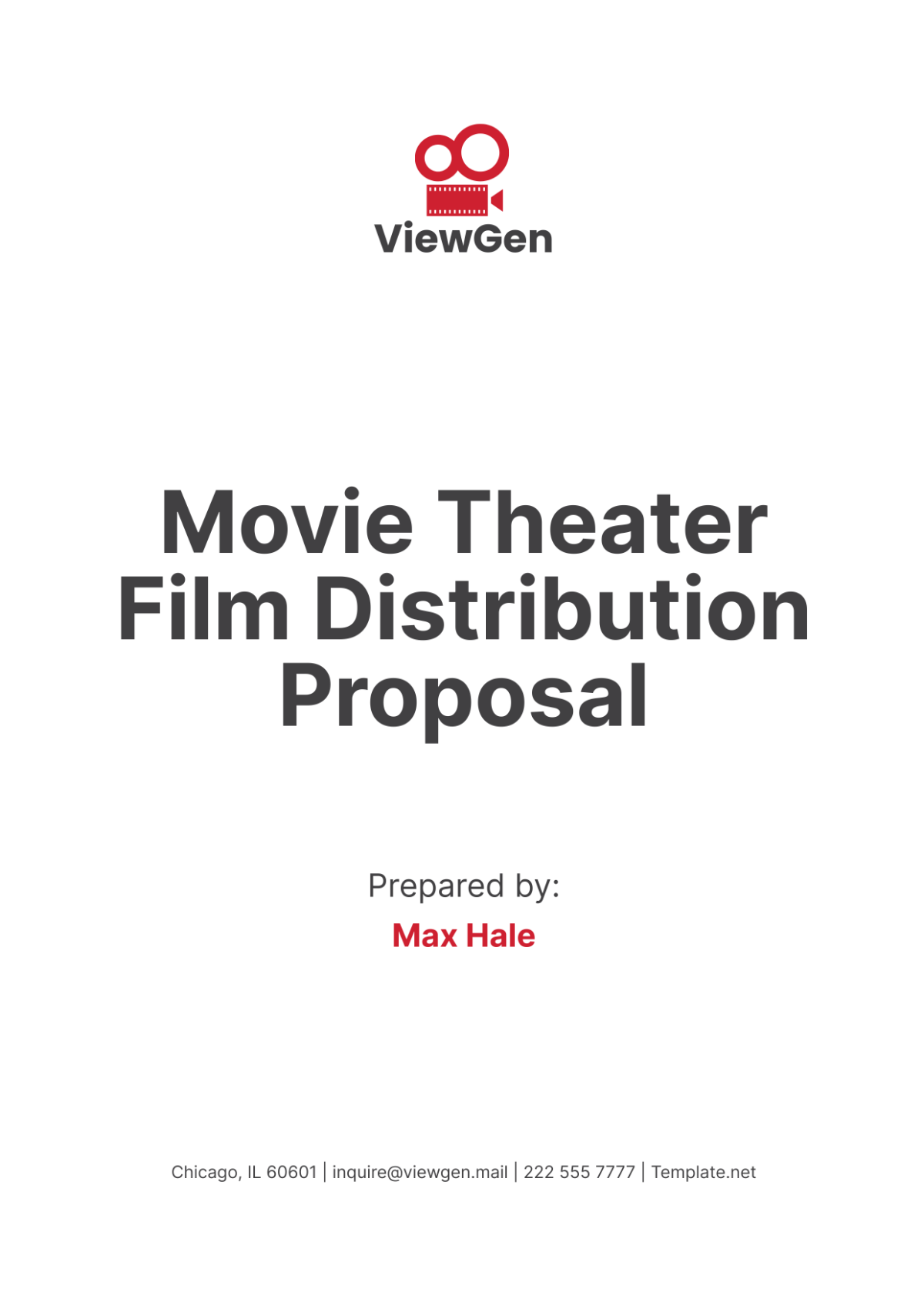 Movie Theater Film Distribution Proposal Template - Edit Online & Download