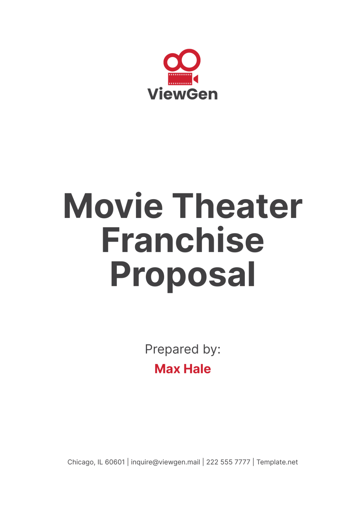 Movie Theater Franchise Proposal Template - Edit Online & Download