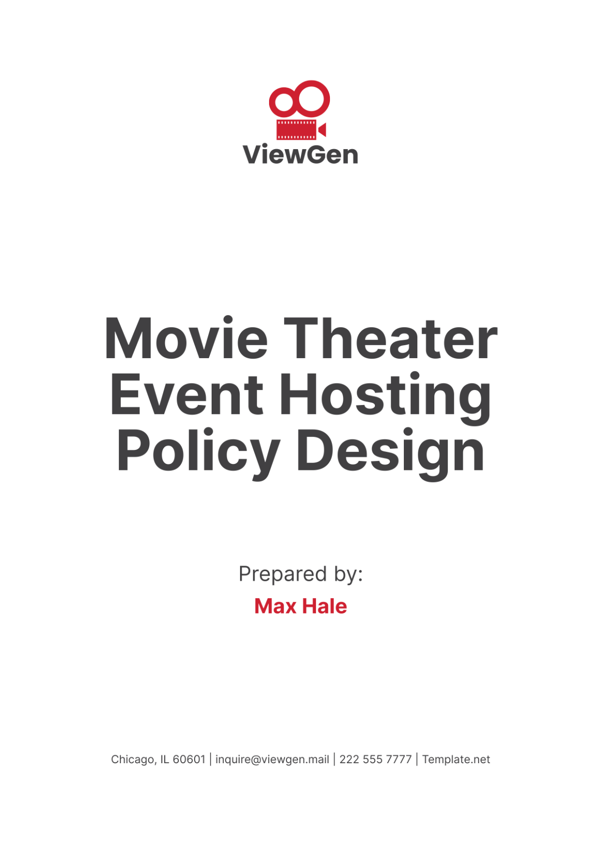 Movie Theater Event Hosting Policy Design Template - Edit Online & Download