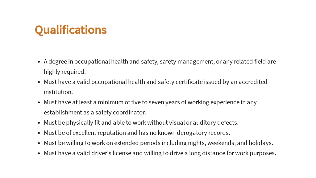 Free Health Safety Coordinator Job Ad/Description Template 5.jpe