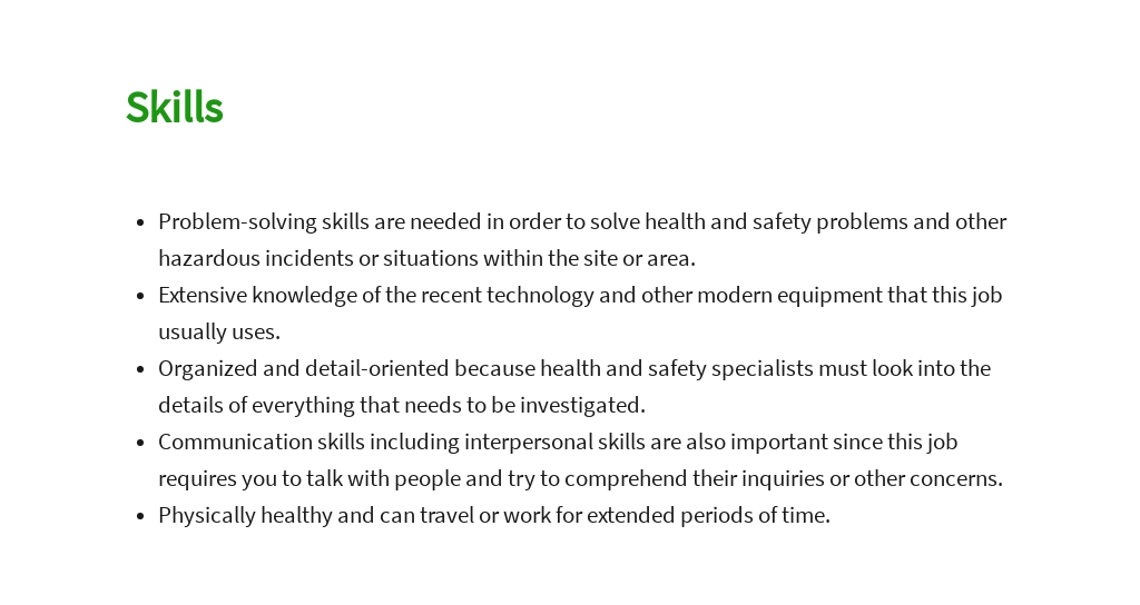 Free Health & Safety Specialist Job Ad/Description Template 4.jpe