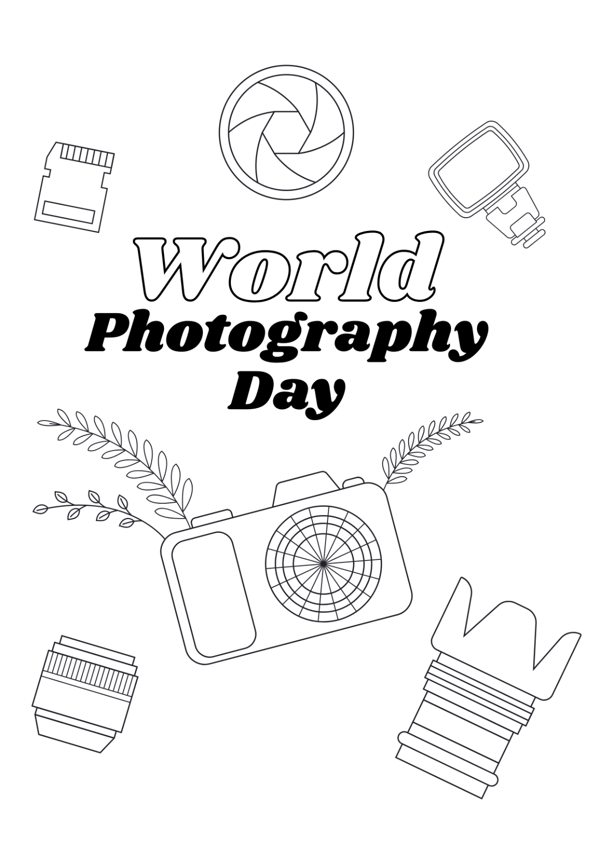 World Photography Day Drawing