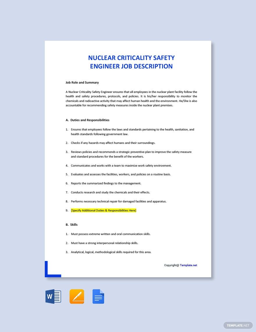 Safety Engineer Template in Word - FREE Download | Template.net