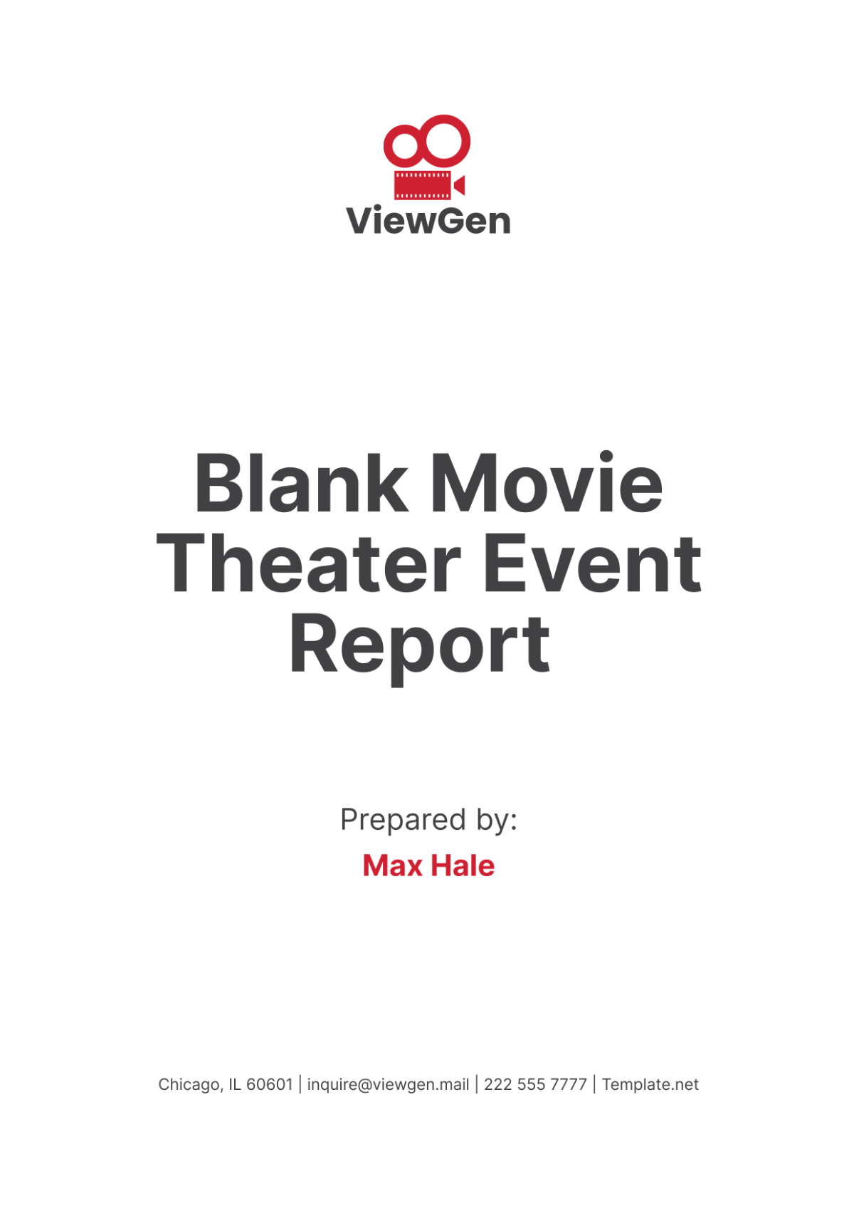 Blank Movie Theater Event Report Template - Edit Online & Download