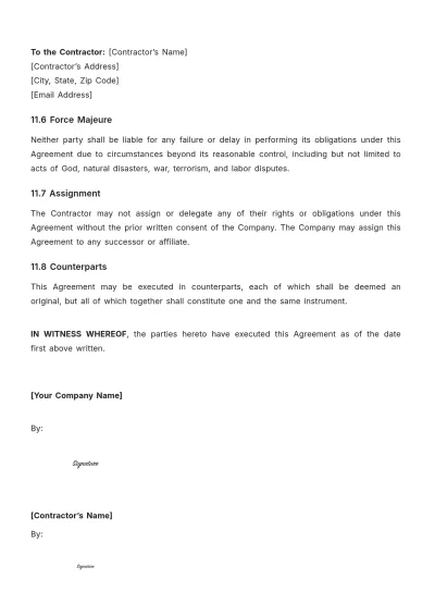 Free Aesthetic Movie Theater Independent Agreement Contract Template to Edit Online