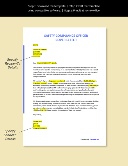 safety officer cover letter no experience