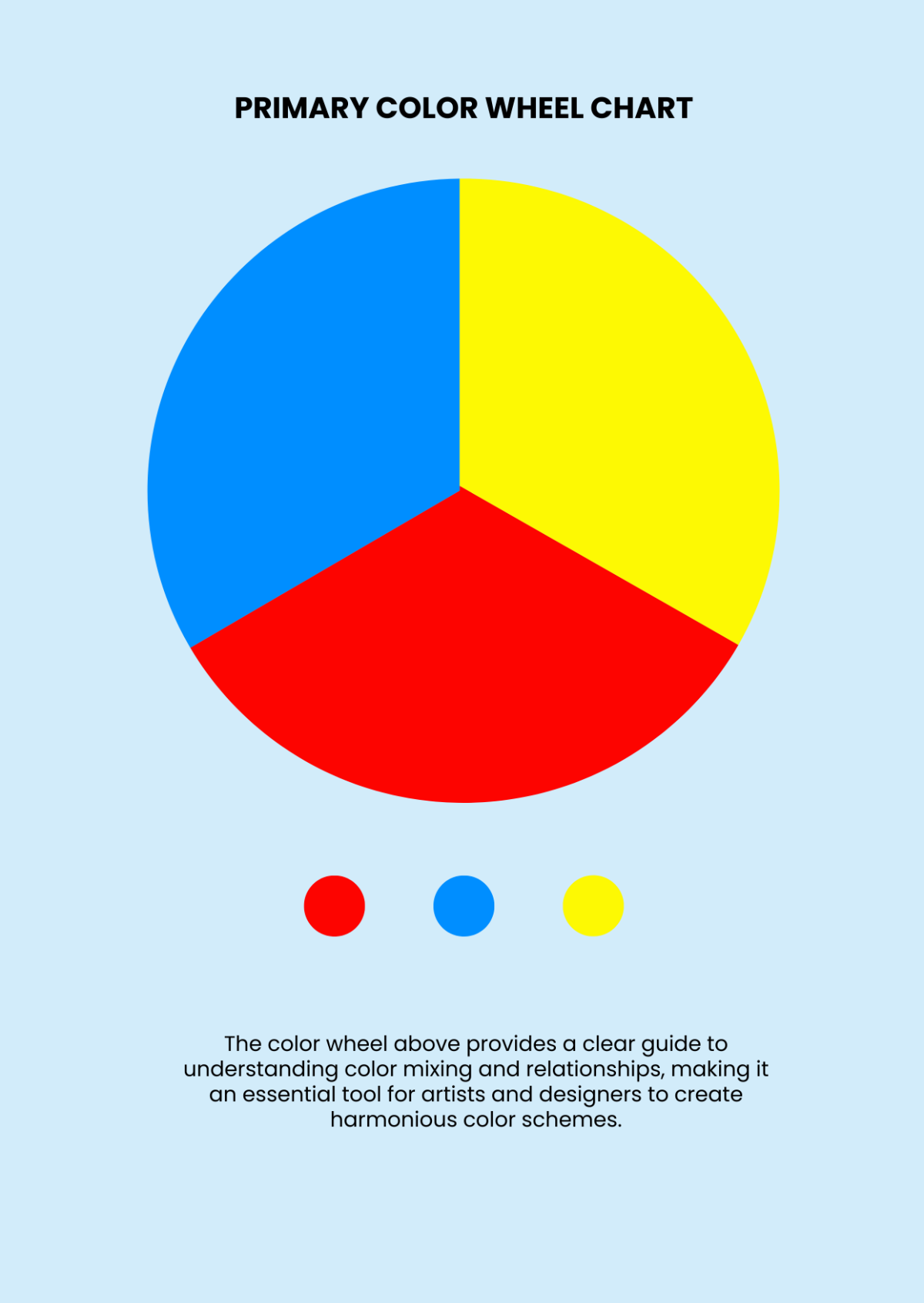 Free Primary Color Wheel Chart Template to Edit Online