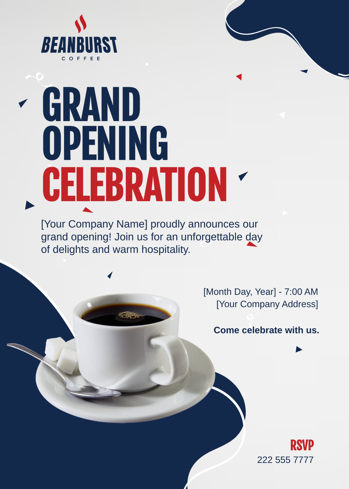 Cafe Grand Opening Invitation