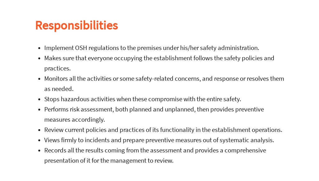 Site Safety Officer Job Description