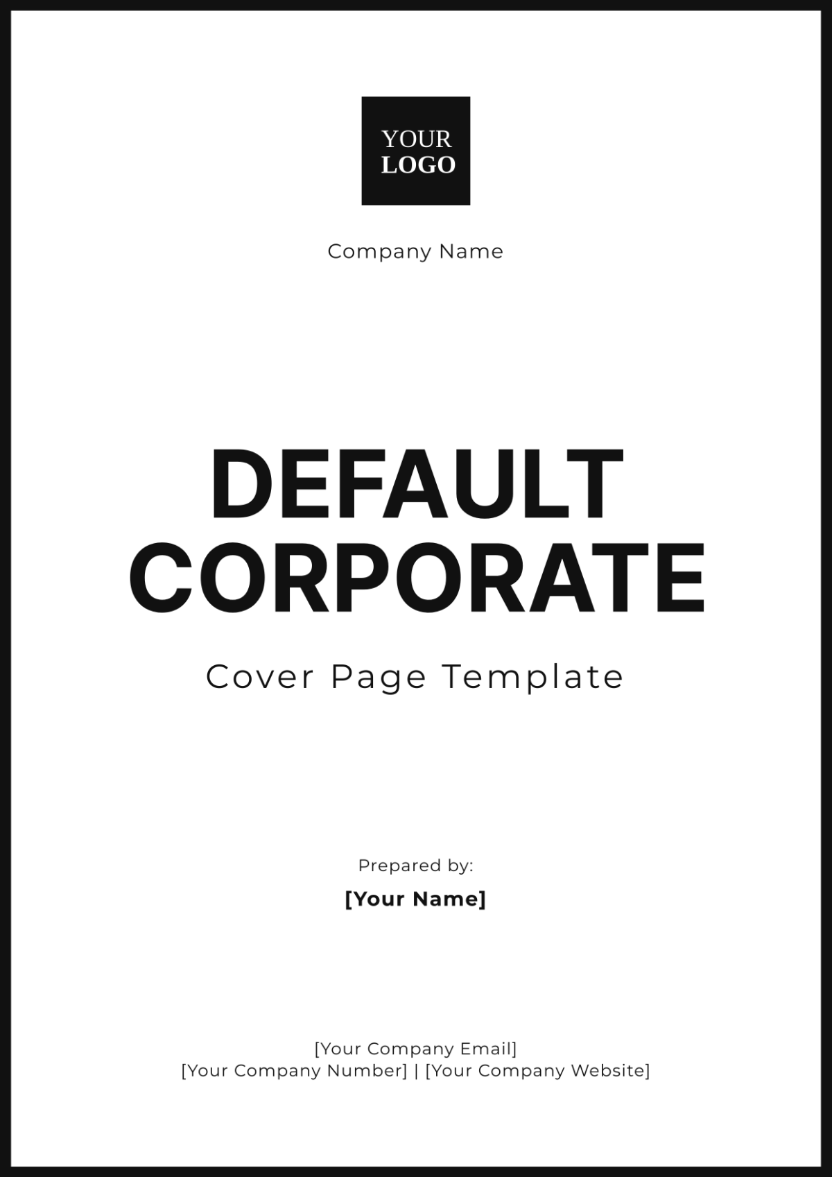 Default Corporate Cover Page