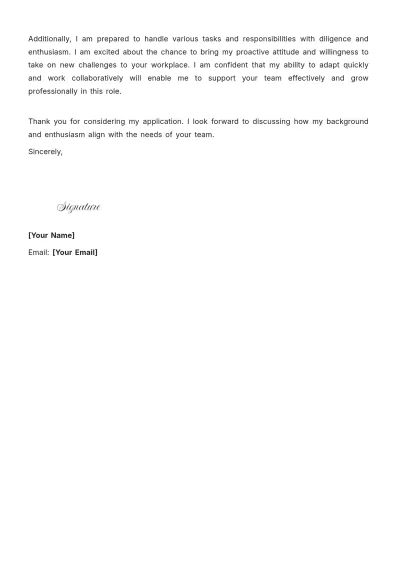 Free High School Student Cover Letter For Part Time Job to Edit Online