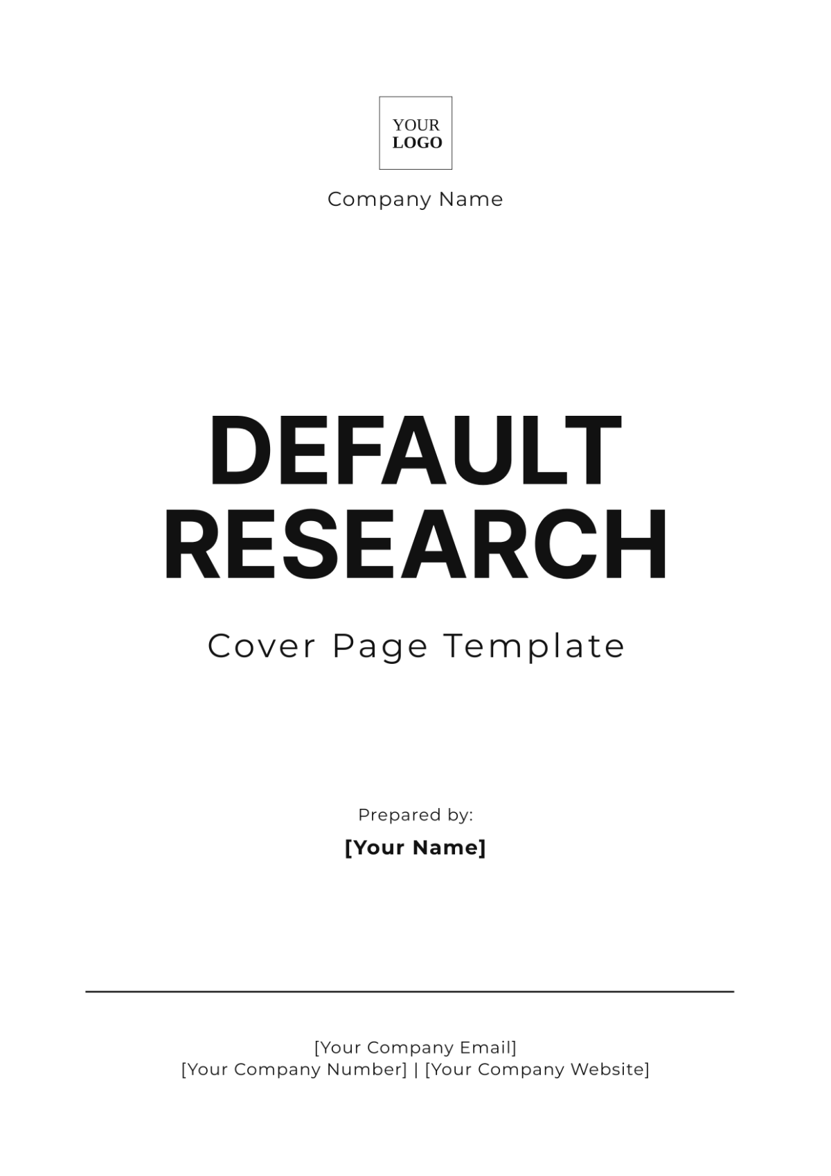 Default Research Cover Page
