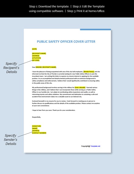 cover letter for safety officer sample