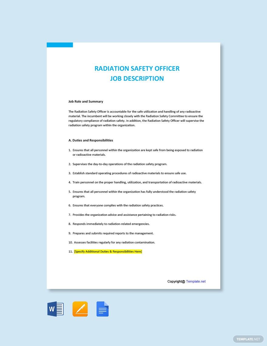 Radiation Template in Google Docs FREE Download