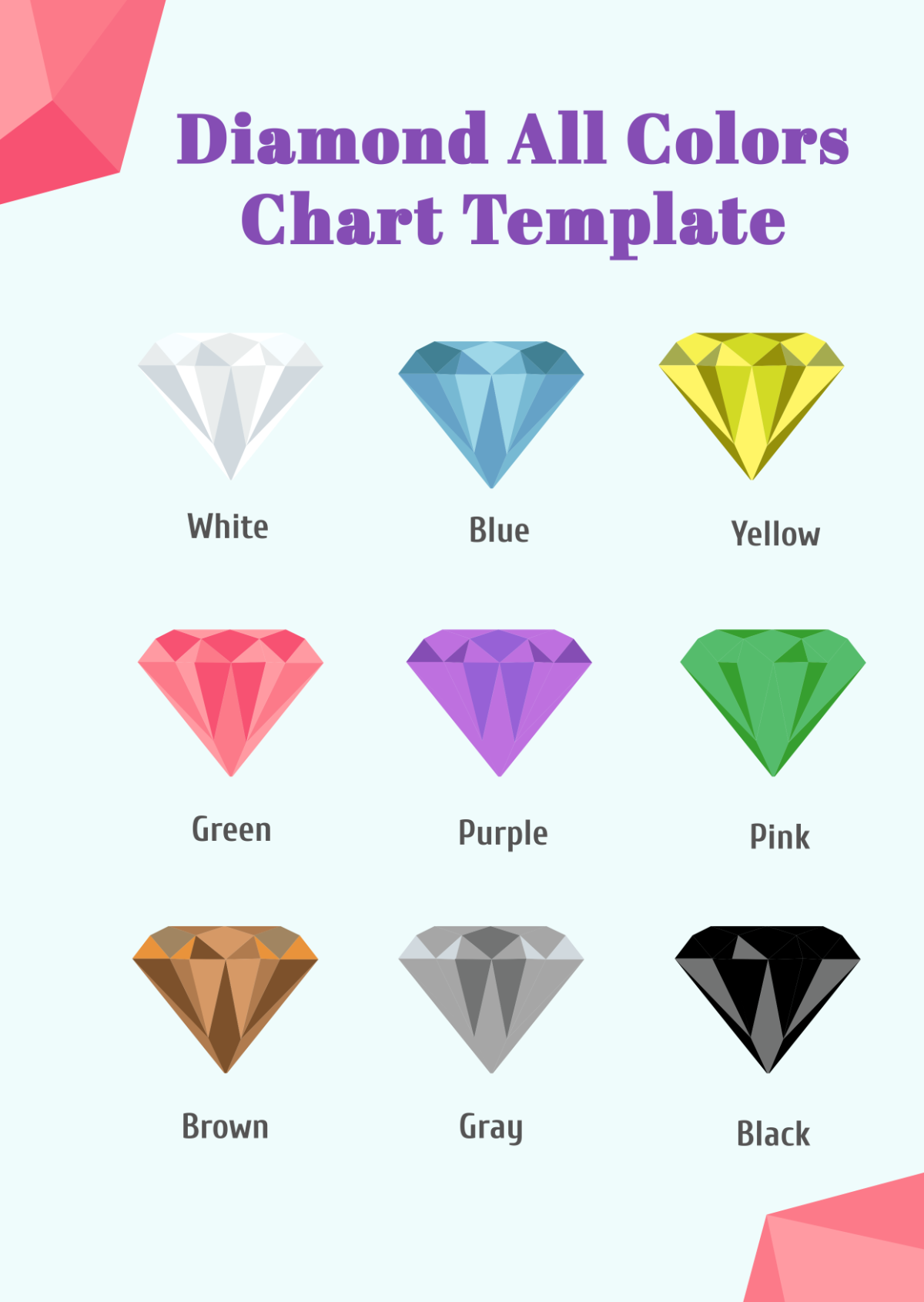 Diamond All Colors Chart
