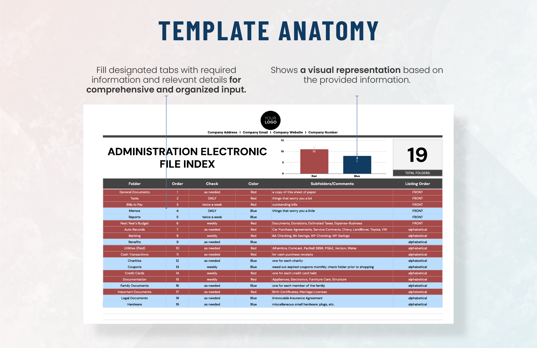 Administration Electronic File Index Template