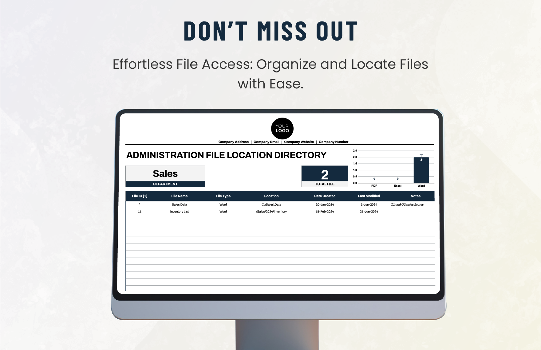 Administration File Location Directory Template