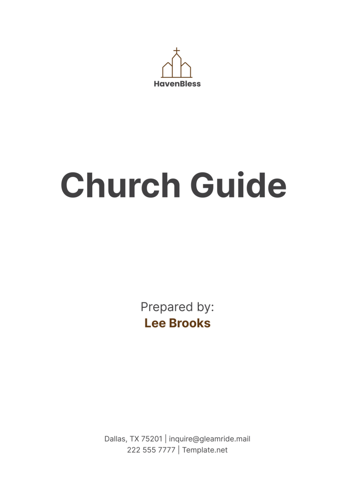 Church Guide Template - Edit Online & Download