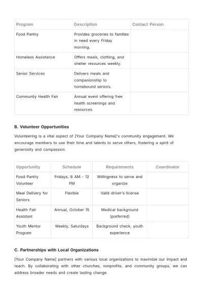Free Church Guide Template to Edit Online