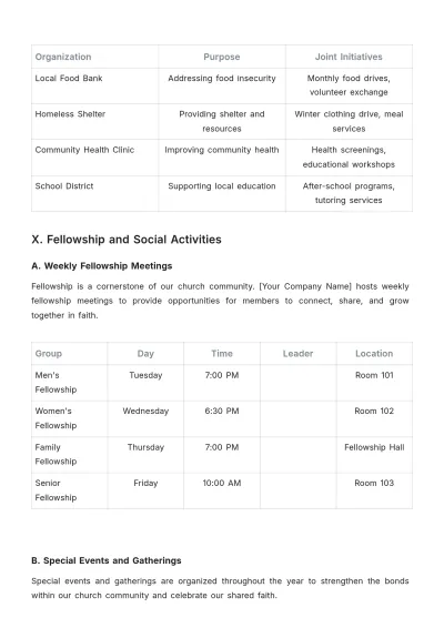 Free Church Guide Template to Edit Online