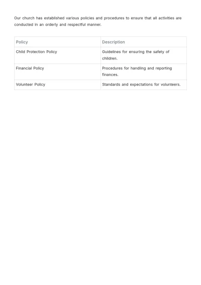 Free Church Guide Template to Edit Online