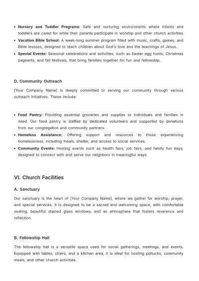 Free Church Guide Template to Edit Online
